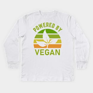 Powered Vegan Kids Long Sleeve T-Shirt